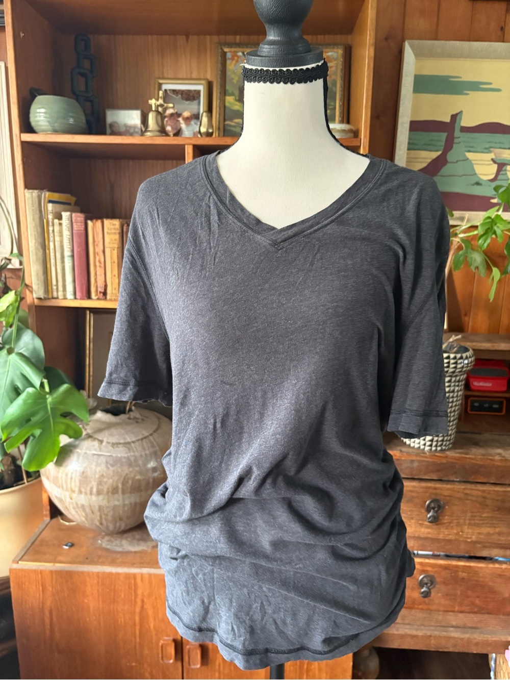 Lululemon Dark Grey Basic V Neck Tee 10